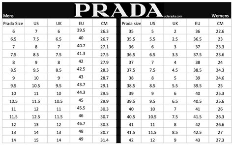 prada size conversion chart